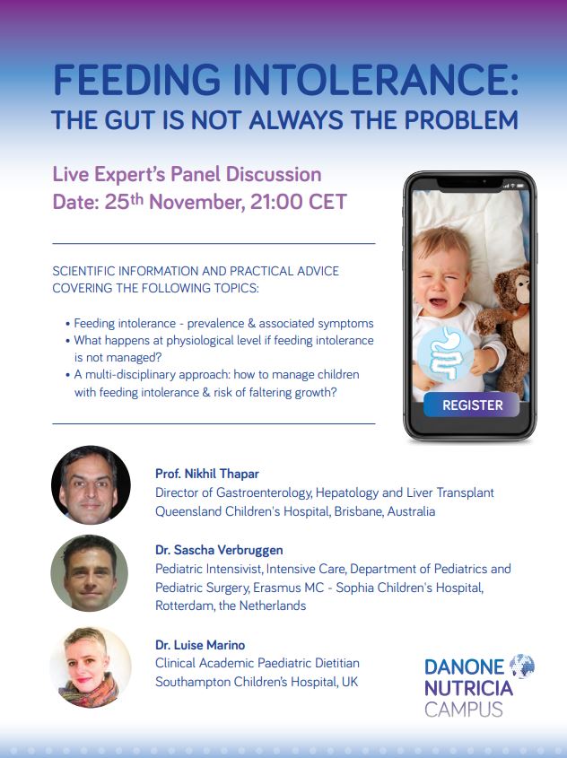 Feeding intolerance – Live experts panel discussion 25. november